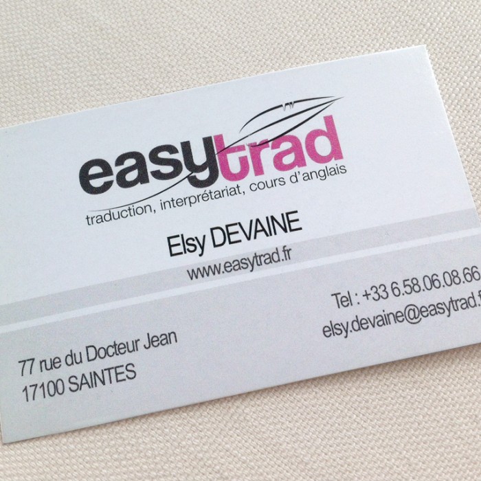 carte de visite pour Easytrad