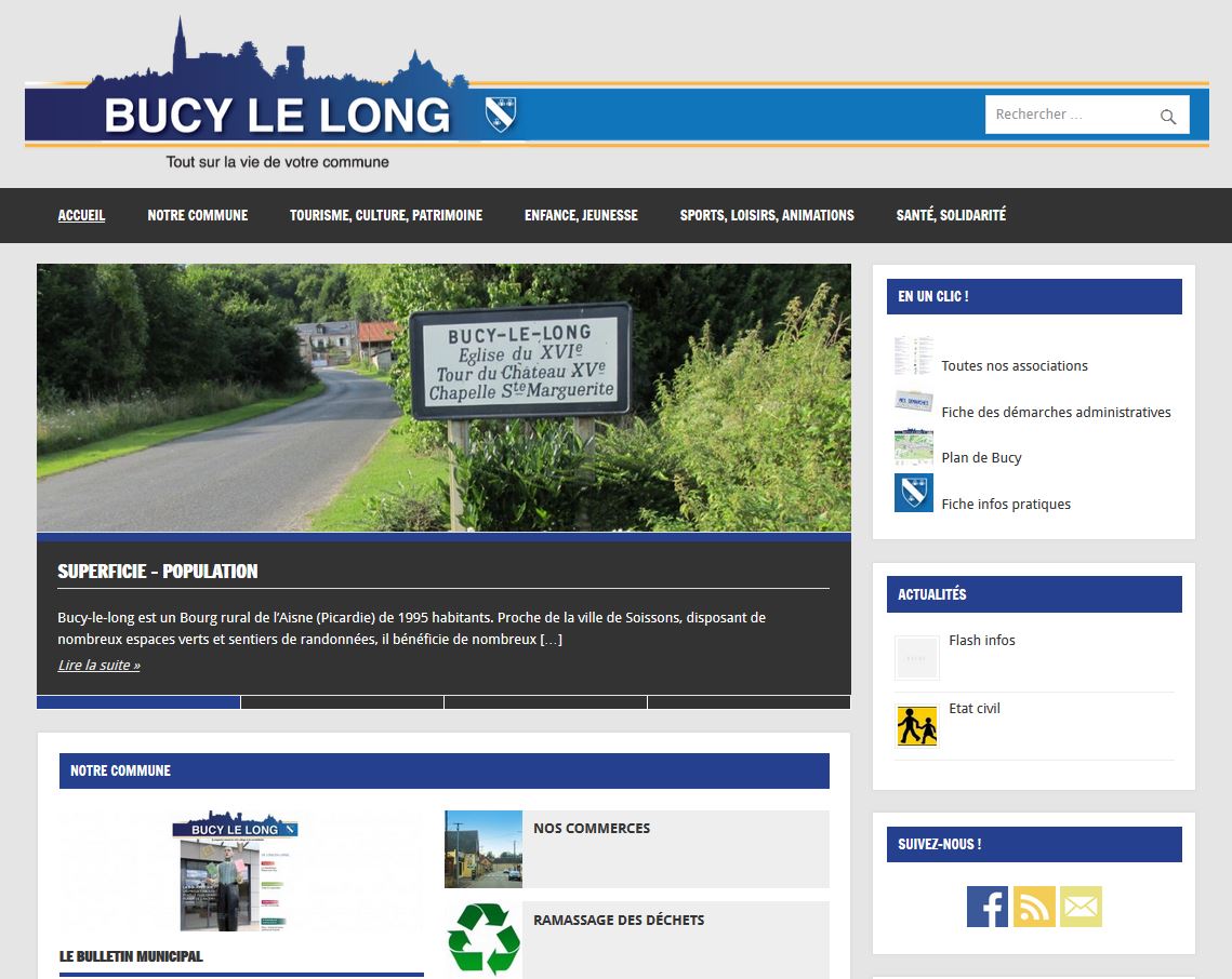 Site internet de la ville de Bucy-le-Long