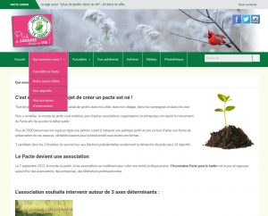 site internet Pacte pour le Jardin