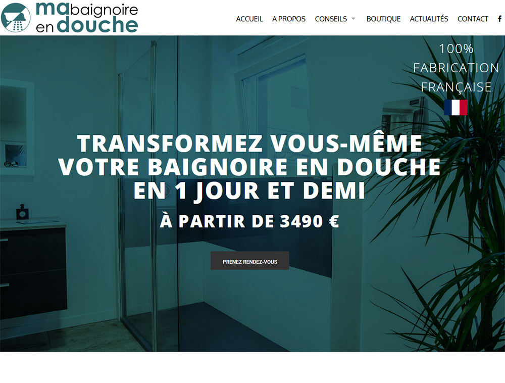 Site internet Ma Baignoire en Douche