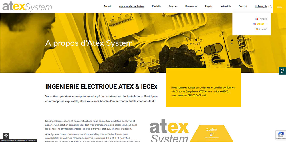 site web Atex System