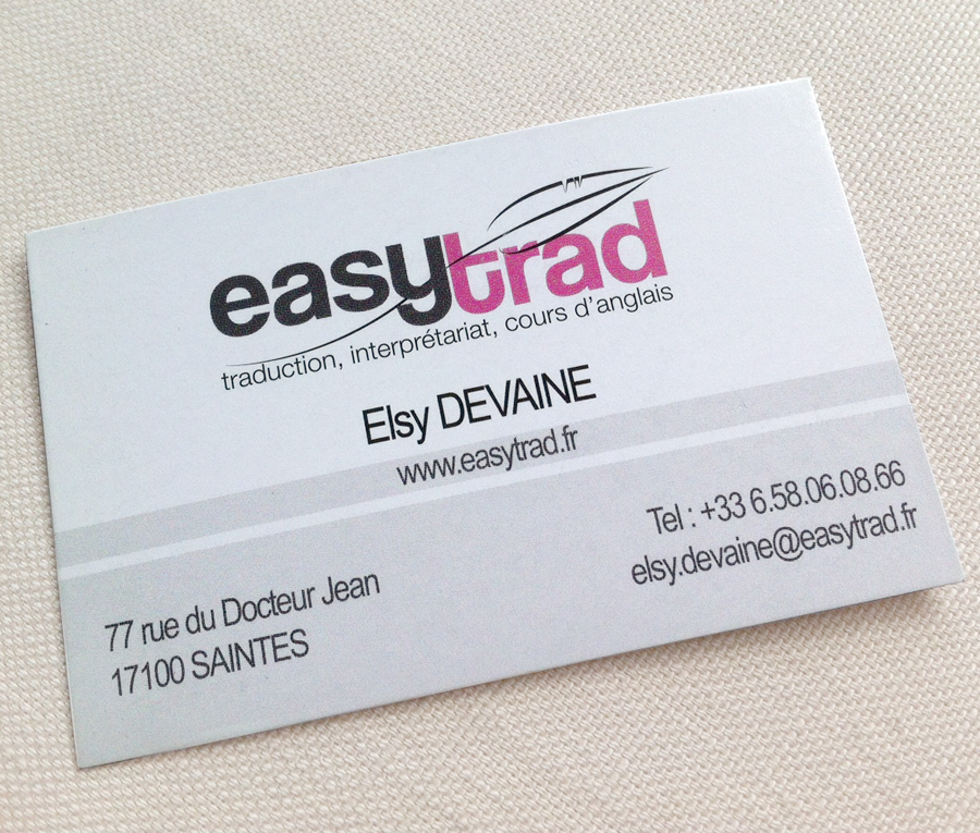 carte de visite pour Easytrad