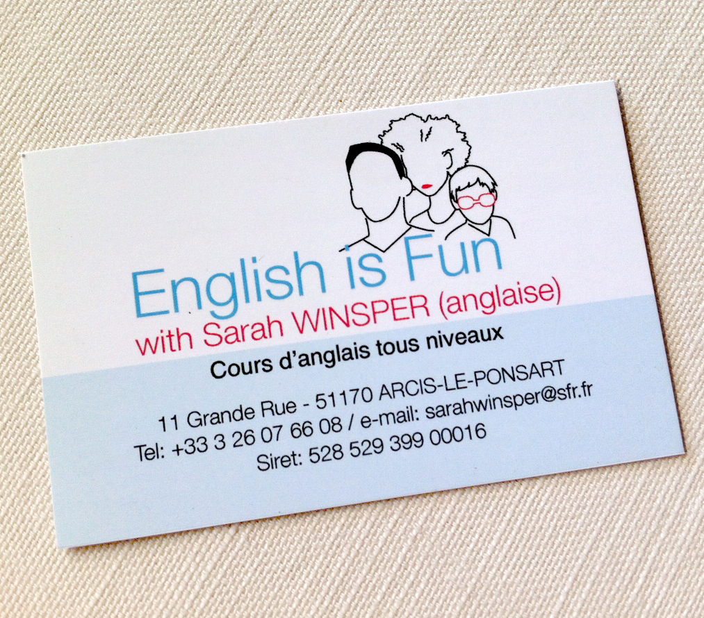 carte de visite English is fun