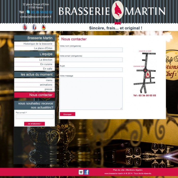 site de la Brasserie Martin