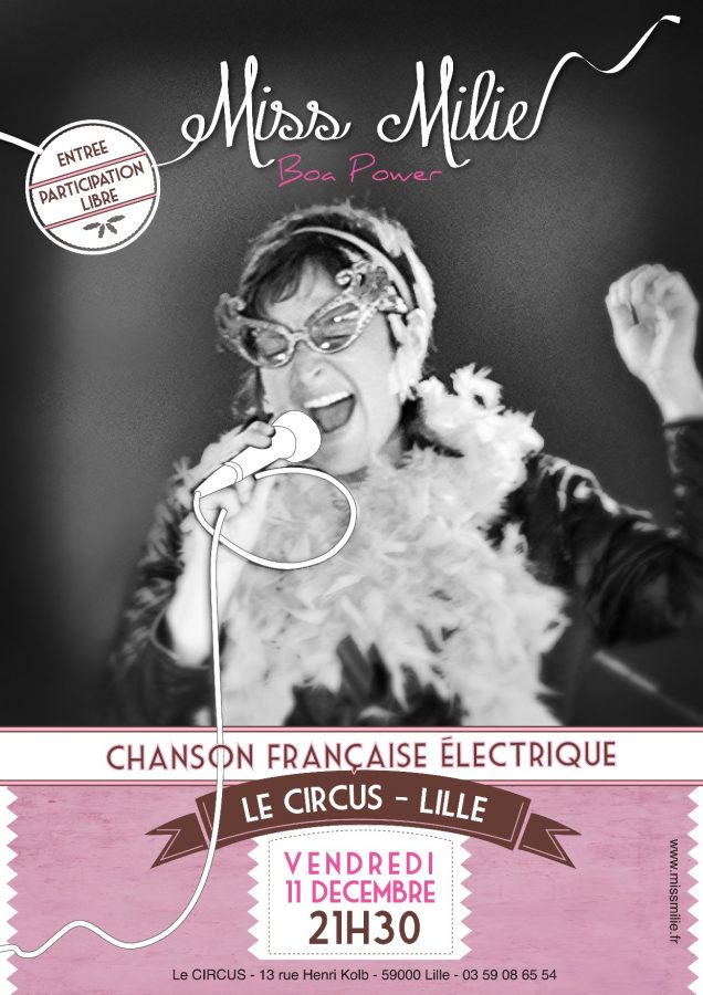 affiche concert miss milie Lille 11 decembre 2015