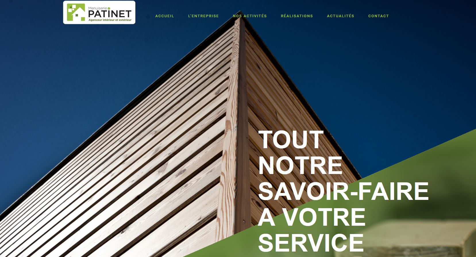 Site internet Menuiserie Patinet