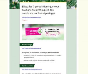 site internet Pacte pour le Jardin