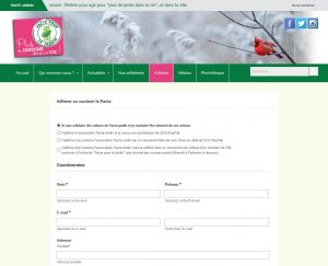 site internet Pacte pour le Jardin