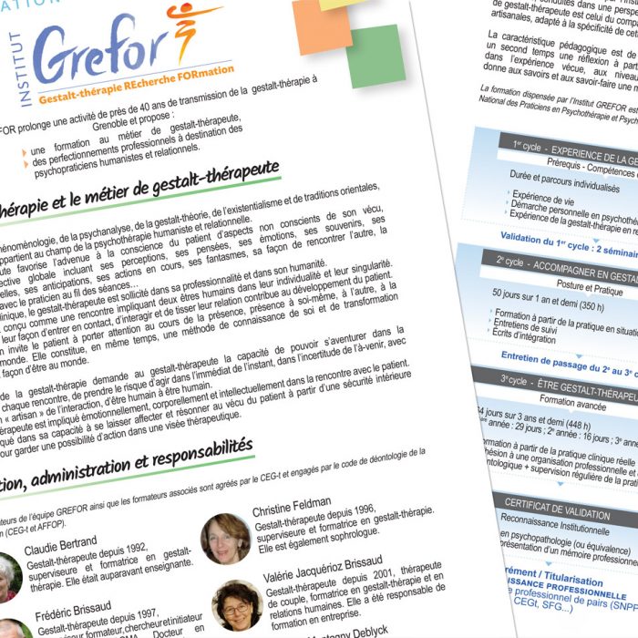 fiche de présentation de l'Institut Grefor