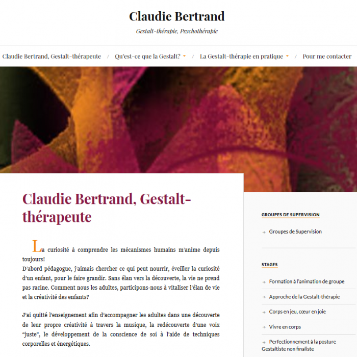 Site internet Claudie Bertrand