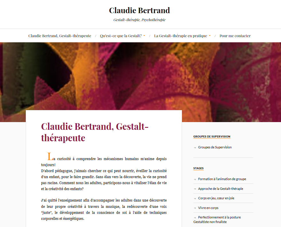 Site internet Claudie Bertrand