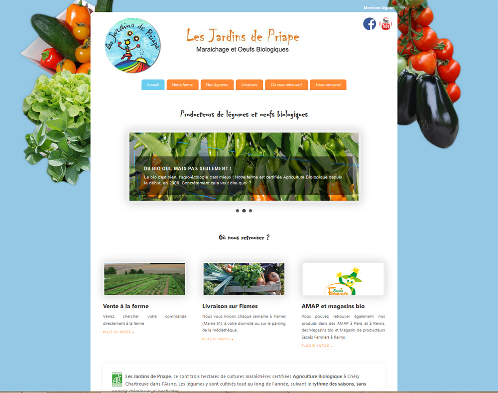 Les jardins de priape page d'accueil