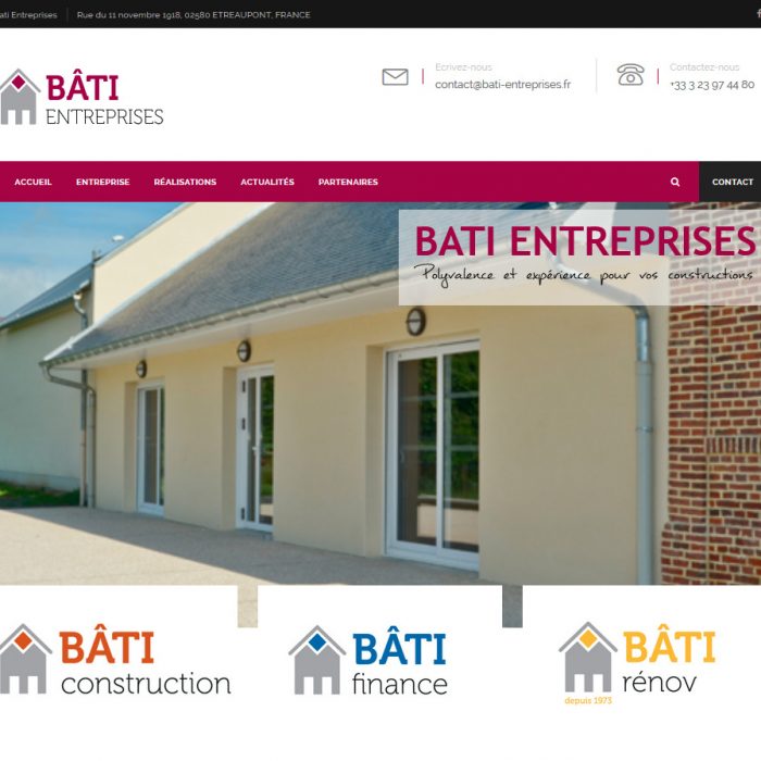 Site internet Bati Entreprises