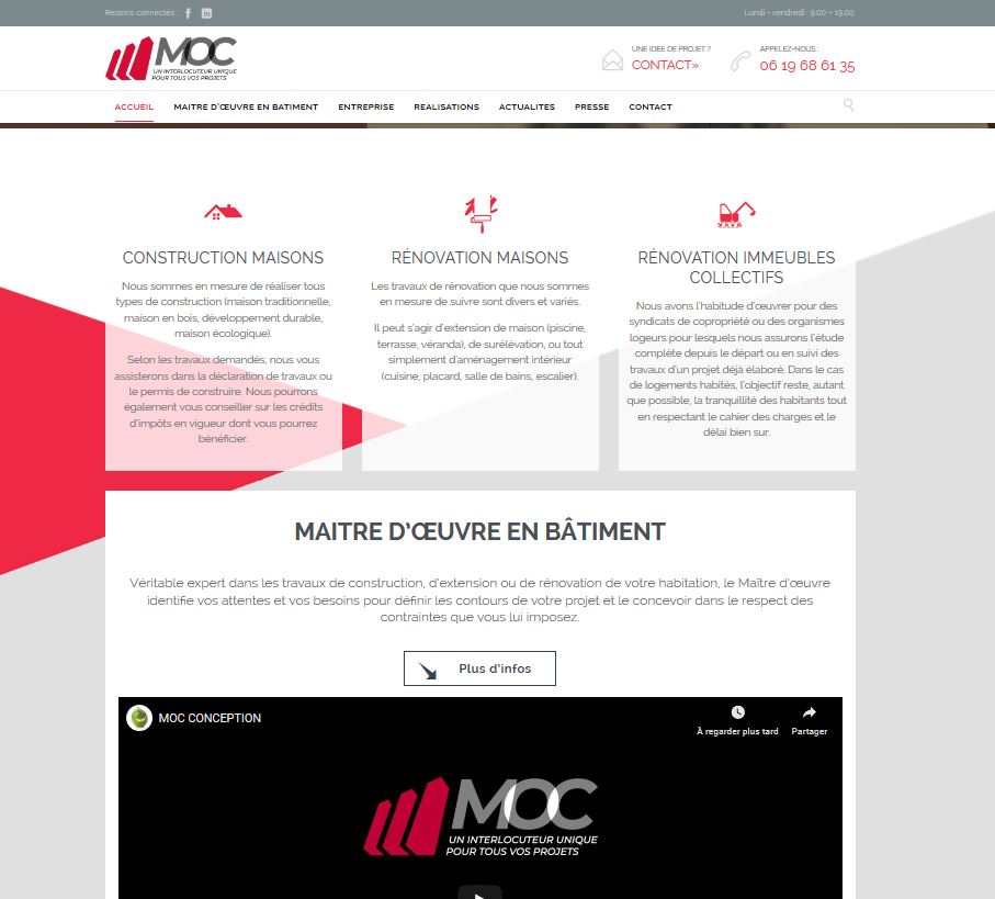 Site internet MOC Conception