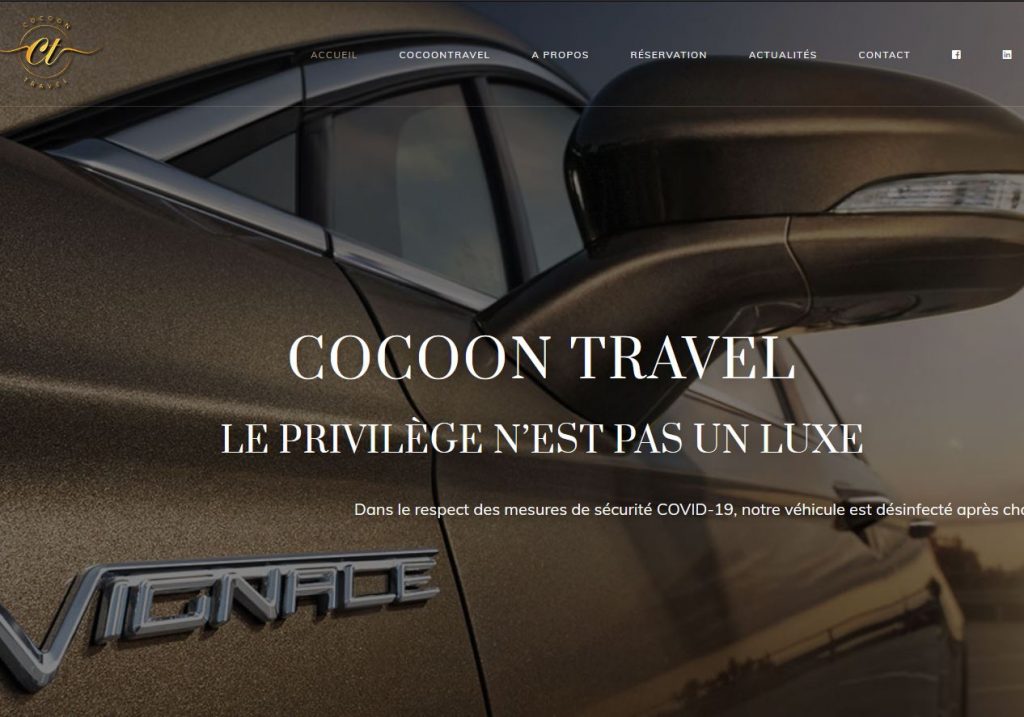 SIte web Cocoone Travel VTC Reims