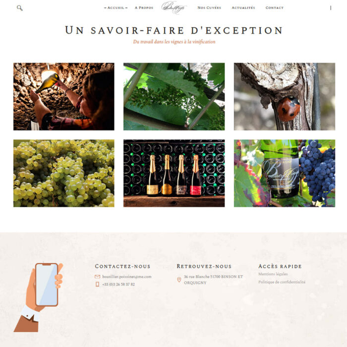 Site Web Champagne Boutillier-Poissinet