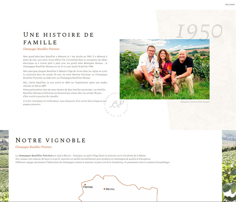 Site Web Champagne Boutillier-Poissinet