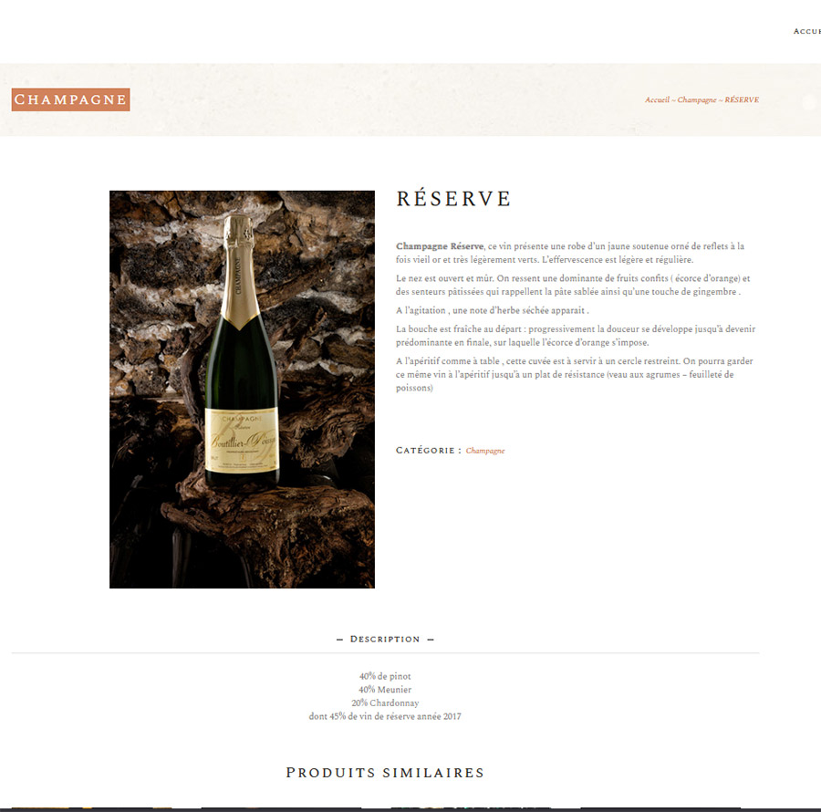 Site Web Champagne Boutillier-Poissinet