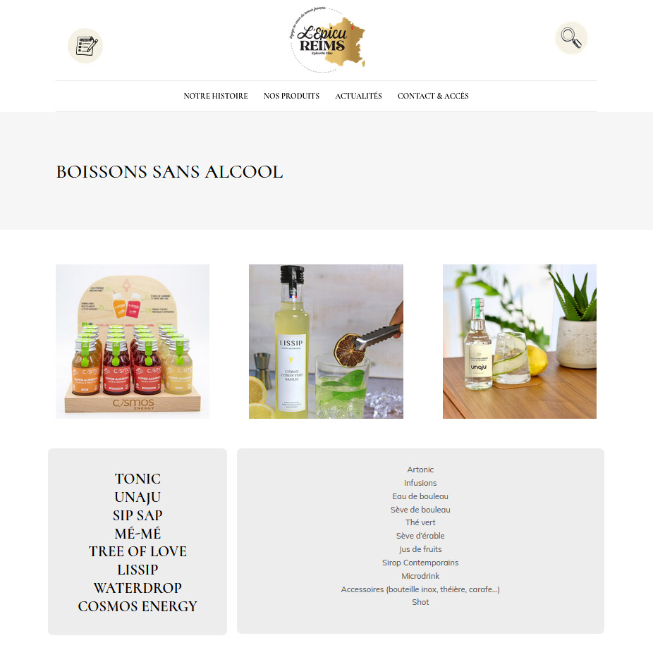 Site web l'Épicureims