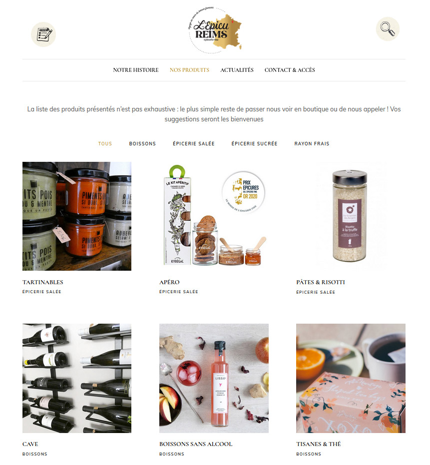 Site web l'Épicureims