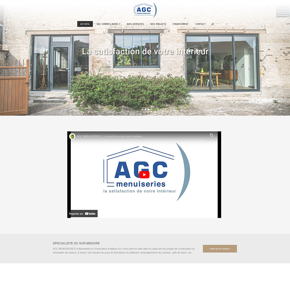 site web AGC Menuiseries