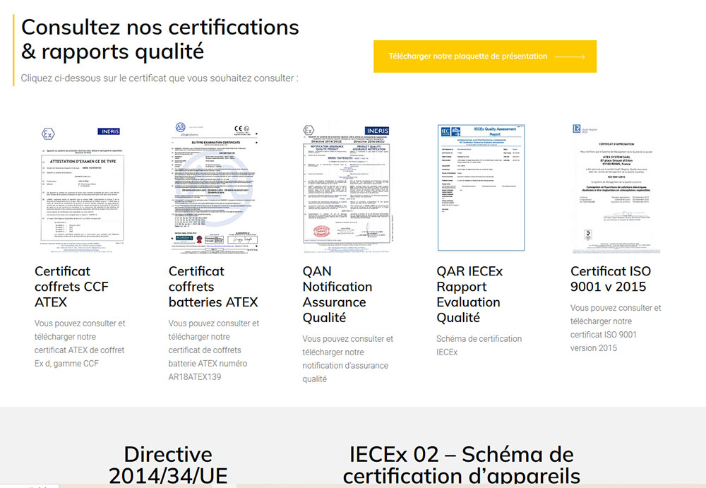 site web Atex System