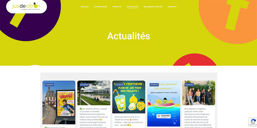 Site web agence Jus de Citron