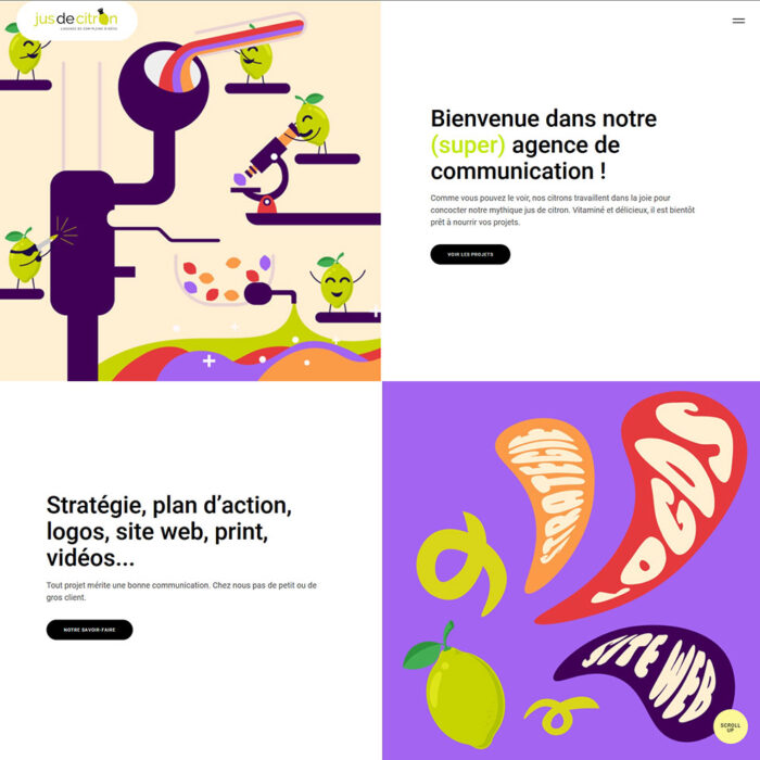 Site web agence Jus de Citron