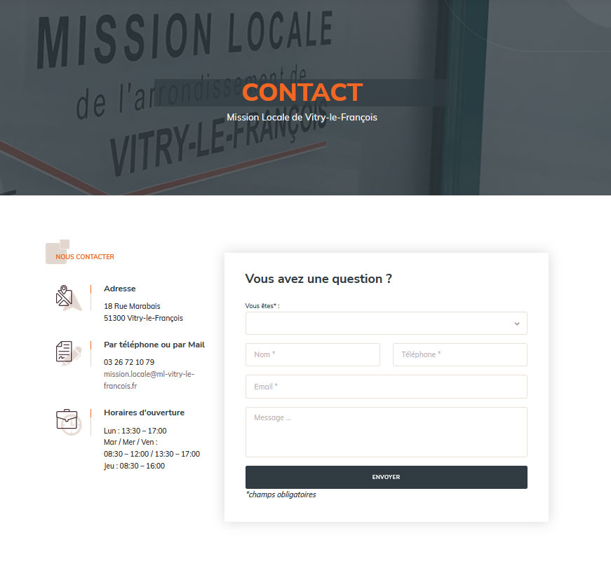 site web Mission locale Vitry le François