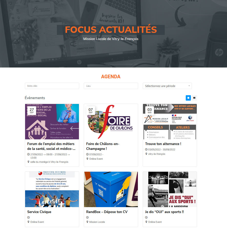 site web Mission locale Vitry le François