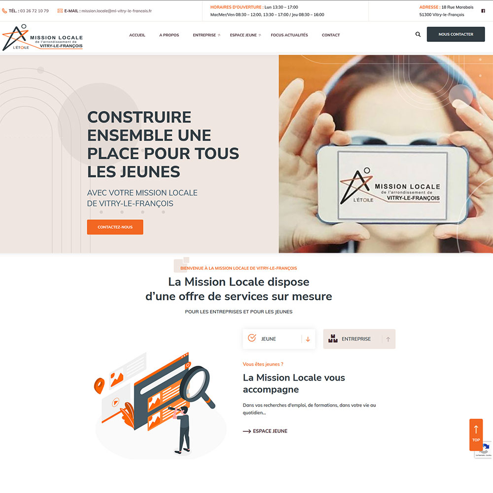 site web Mission locale Vitry le François