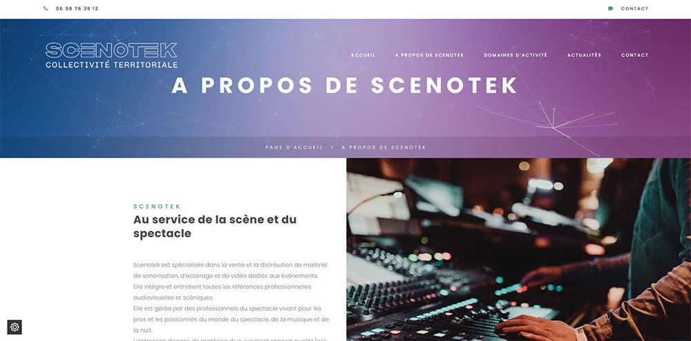 site web scenotek collectivités
