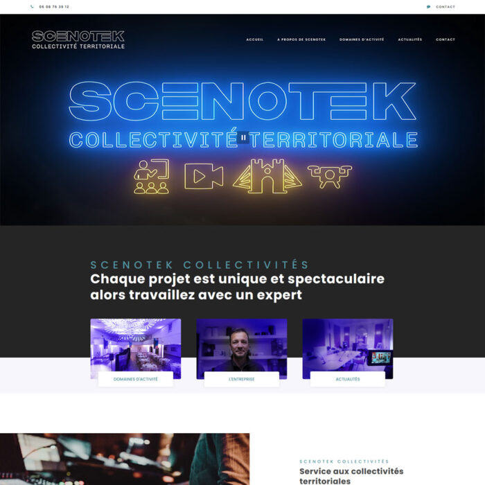 site web scenotek collectivités