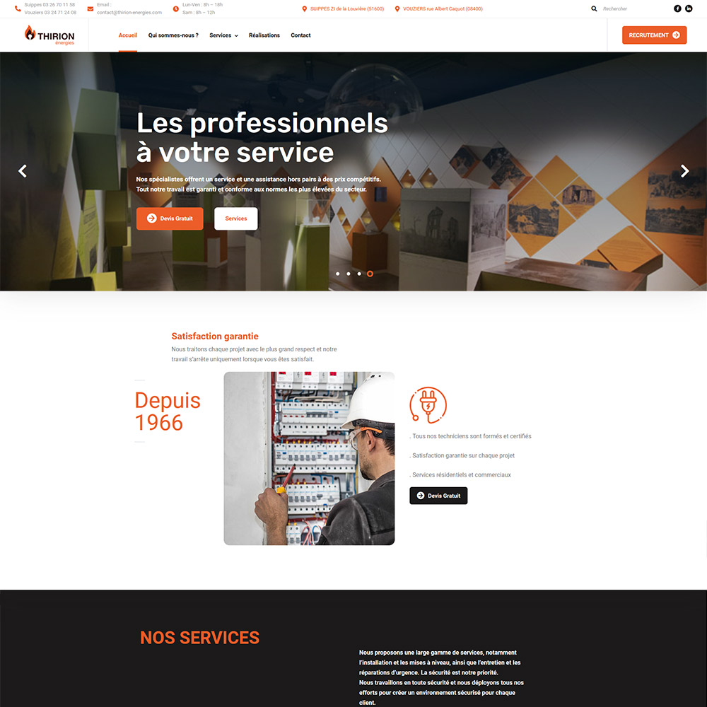 Site web Thirion Energies