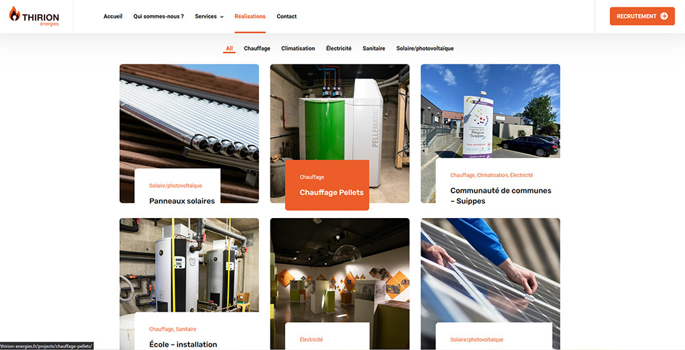 Site web Thirion Energies