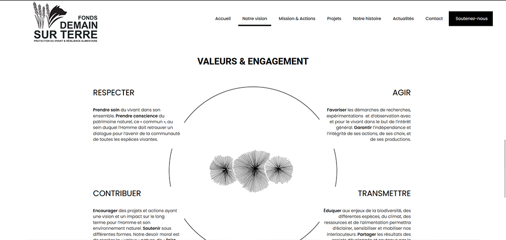 Site Web fonds Demain sur Terre